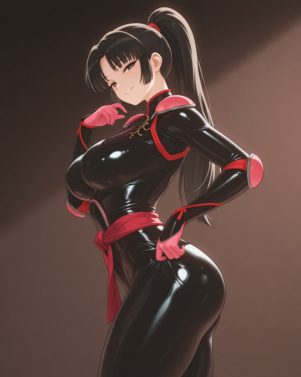 ぴっちりボディスーツを着たサンゴ（犬夜叉）の二次創作イラスト